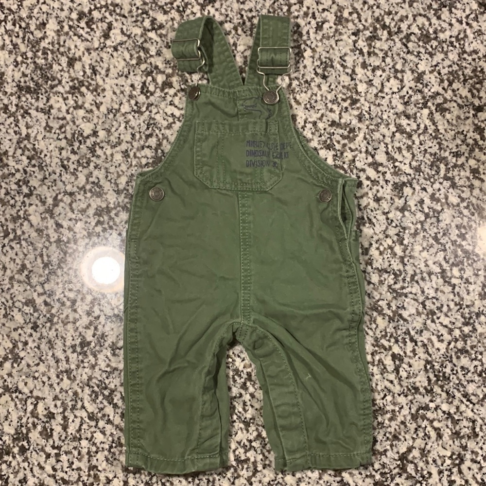 Carters green overalls size 3MO